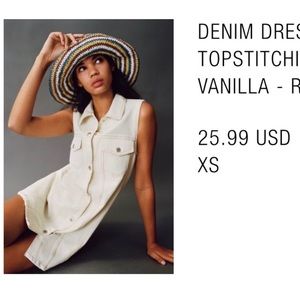 Denim Dress in Vanilla